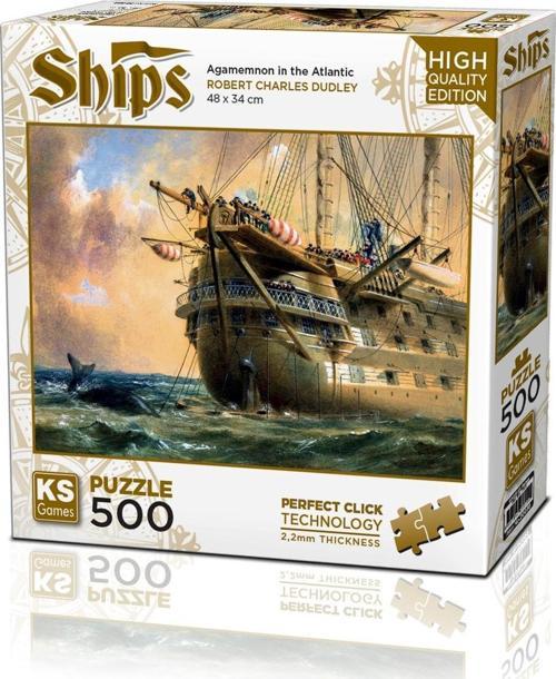 Hms Agamemnon In Atlantic 500 Parça Puzzle