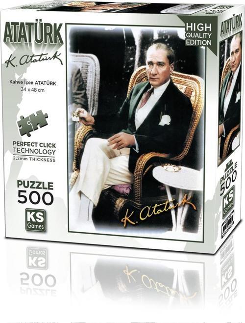 Kahve Içen Atatürk 500 Parça Puzzle