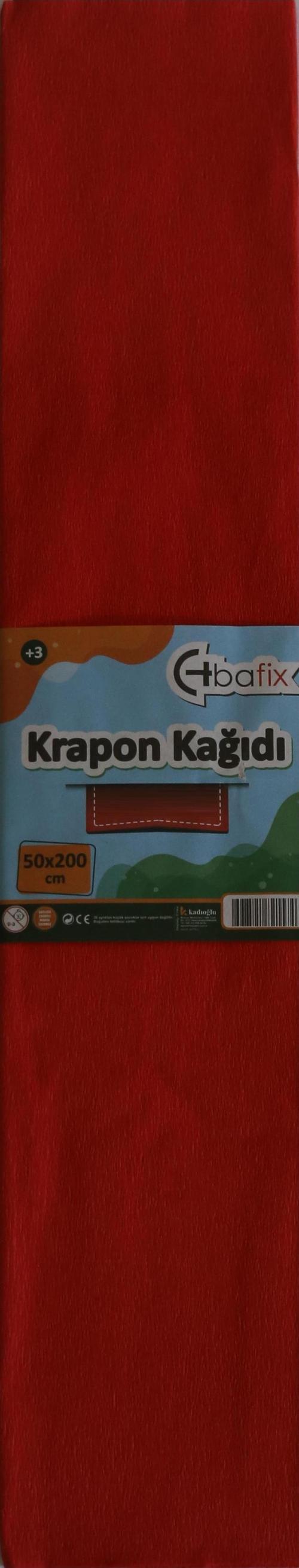 Krapon Kağıdı 50 x 200 CM Kırmız 10 Lu Paket