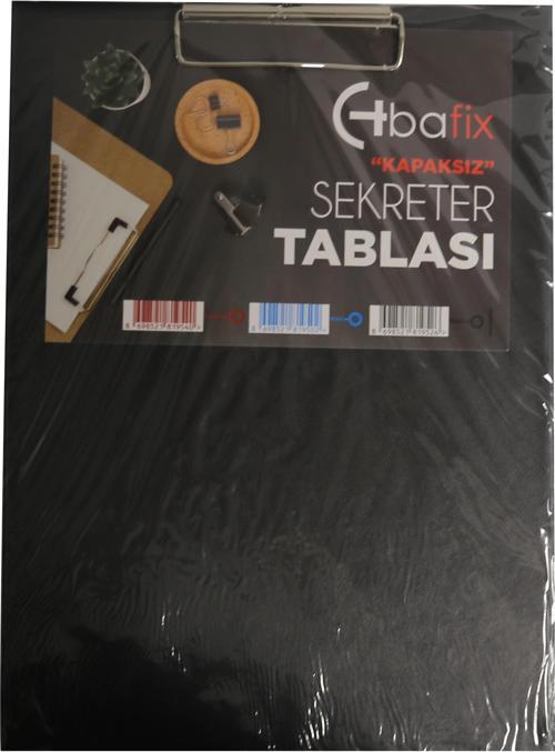 Kapaksız Sekreterlik Plastik A4 Siyah (60 Lı Paket)