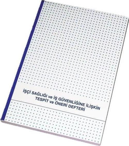 Işçi Sağlığı Tespit ve Öneri Defteri Karton Kapak 25 Yaprak