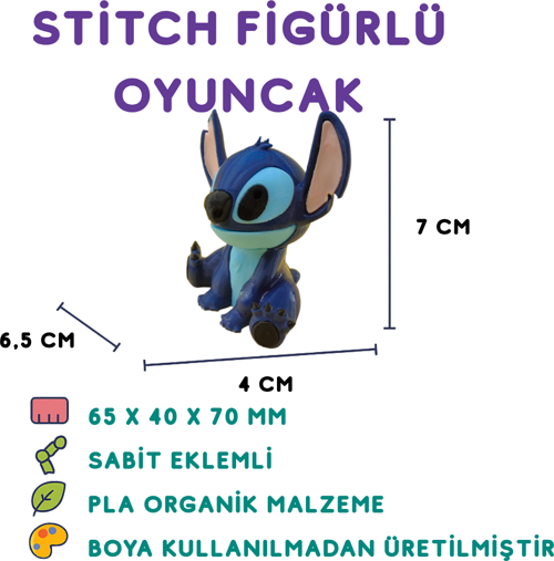 Stitch Figür - 3D Karakter ve Film Temalı Oyuncak