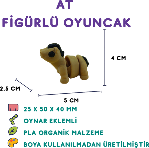 At Figür - 3D Doğal Hayvan Oyuncak