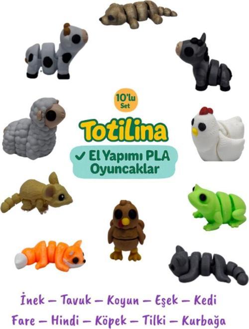 10lu Set Inek – Tavuk – Koyun – Eşek – Kedi Fare – Hindi – Köpek – Tilki – Kurbağa
