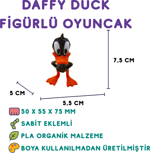Daffy Duck Figür - 3D Karakter Oyuncak