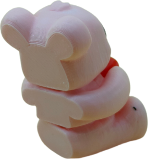 Aşk Ayısı Pembe - 3D Sevgiliye Özel Hediye Figür