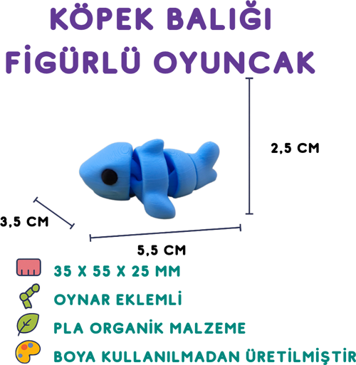 Köpek Balığı Figür - 3D Deniz Canavarı Oyuncak