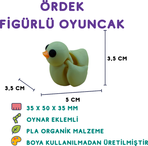 Ördek Figür - 3D Su Kuşu Oyuncak