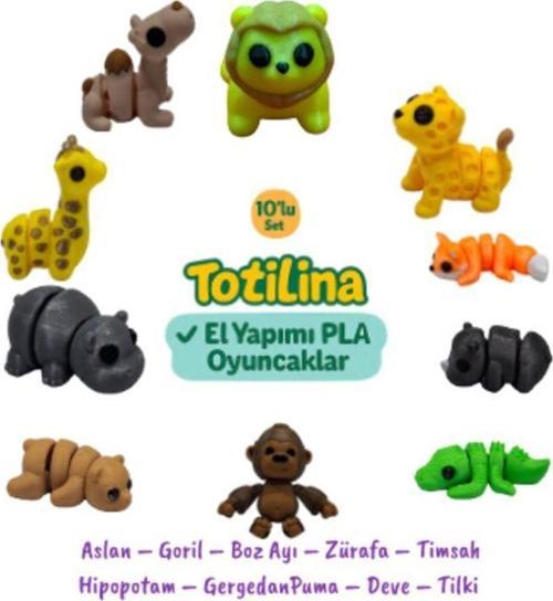 10lu Set Aslan – Goril – Boz Ayı – Zürafa – Timsah Hipopotam – Gergedanpuma – Deve – Tilki