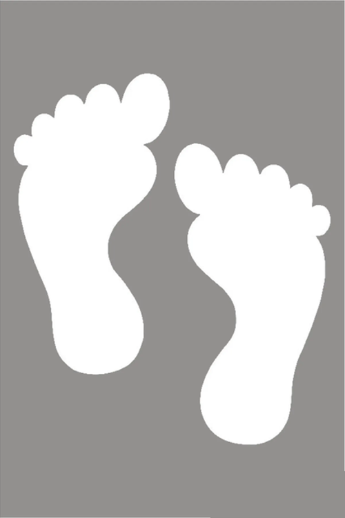 Bir Çift Ayak Izi Süsleme Oto Modifiye Araba Sticker 15cm Beyaz
