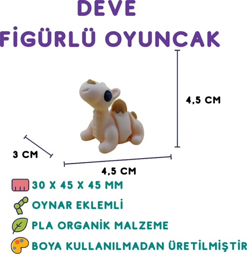 Deve Figür - 3D Çöl Hayvanı Oyuncak