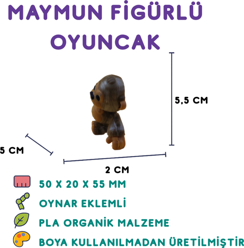 Goril Figür - 3D Vahşi Doğa Oyuncağı