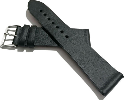 & Her Saate Uyumlu Greyzi Deri Saat Kordonu 24 Mm (93) Siyah