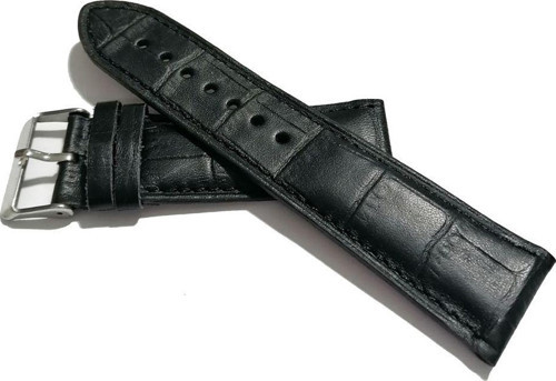 &Her Saate Uygun Yarım Kroko Hakiki Deri Saat Kordonu 20 Mm (149) Siyah