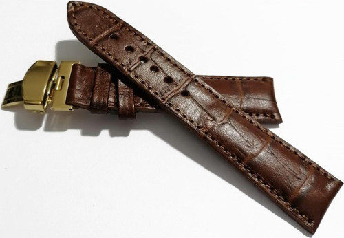 &Hertür Saate &Uygun Kelebek Toka 20 Mm Kahve Kordon(177) Altın Toka