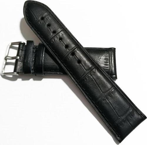 Kordon Seiko& Hertürlü  Saat Uyumlu Croco Baskılı Siyah Renk Deri  22 Mm (156)