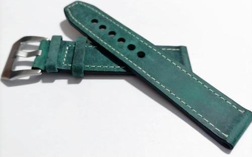 &Her Saate Uyumlu Hakiki Grizi Deri Saat Kordonu 20  Mm  (158 )  Yeşil