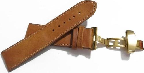 Her Saate Uygun Kelebek Toka 24 Mm Hakiki Deri (252) Sarı Toka Taba