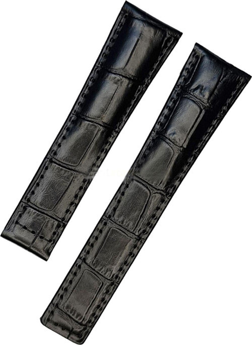 Tag-Heuer-Carrera-Uyumlu-22 X18 -Siyah-Deri-Saat-Kordonu