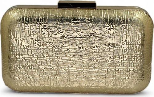 Altın Gold Dore Renk Parlak İthal Kumaş Gece Çantası Abiye Çanta Portföy Clutch