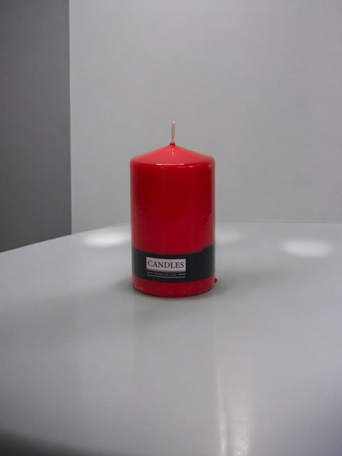 Baton Mumu Tekli 60 mm çap Silindir mum 100 mm boy gövde boya