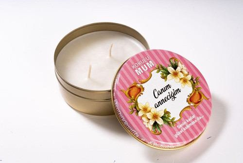 Teneke Mum 120 gr 12 saat Vanilya kokulu
