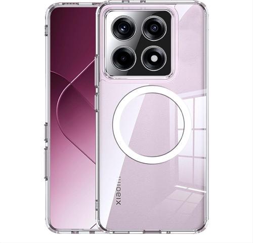 Xiaomi Mi 14T Pro Uyumlu Köşe Korumalı Darbe Emici Sert Sararmaz Şeffaf Magsafe Kılıf