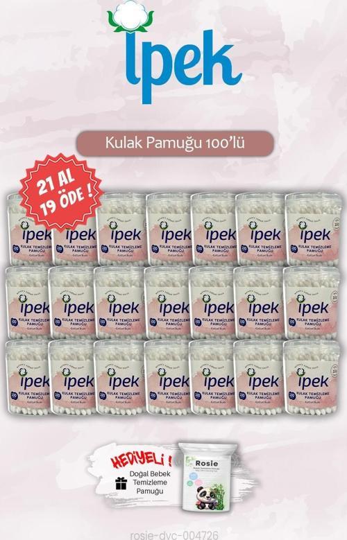 100'lü İpek Kulak Pamuğu 21 AL 19 ÖDE, ROSIE Hediye