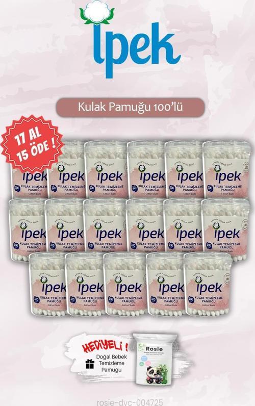 17 AL 15 ÖDE 100'lü İpek Kulak Pamuğu, ROSIE Hediye
