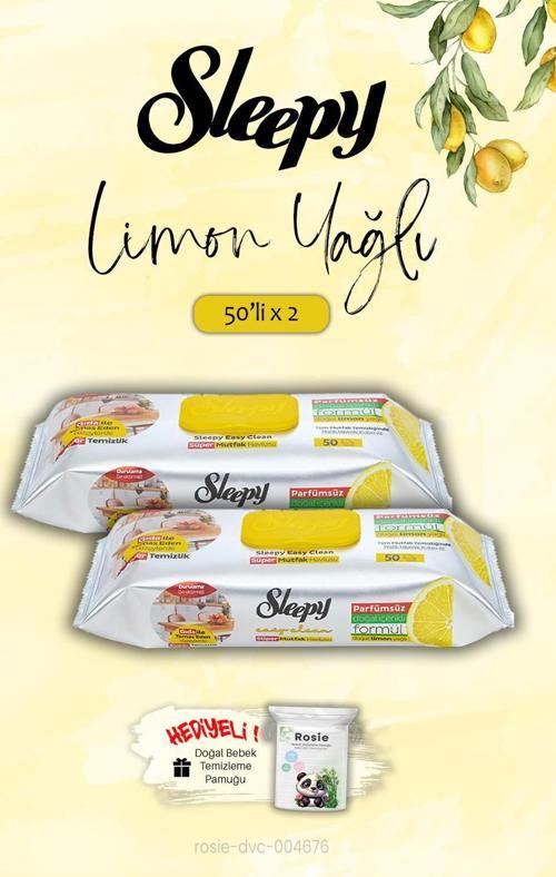 Mutfak Havlusu Limon Yağlı 2'li 50 Yaprak, ROSIE Hediye