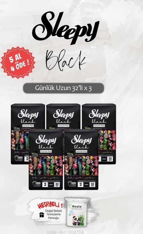 5 AL 4 ÖDE Black Günlük Ped Uzun 32'li, ROSIE Hediye