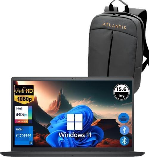 Inspiron 3520 i7 1255U 40GB 512GB M.2 SSD I35201013U ATL199 O/B 15.6" Win11Pro Taşınabilir Bilgisayar+Çanta