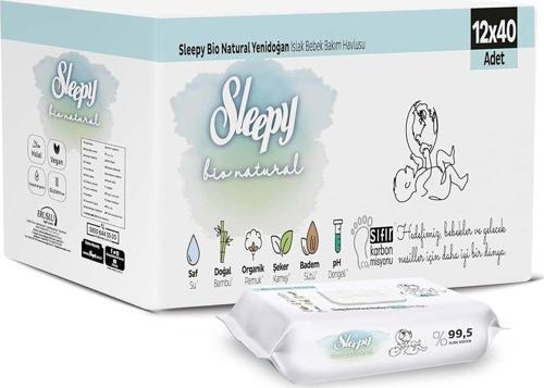Islak Havlu Bio Natural 40'lı (12 Li Set) 480 Yaprak