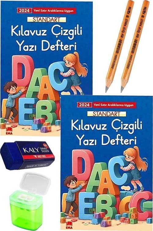 Güzel Yazı Defteri A4 Büyük Boy Fatih Jumbo Kurşun Kalem Sınav Silgisi Kalemtraş Yeni Müfredat Standart Klavuz Çizgili