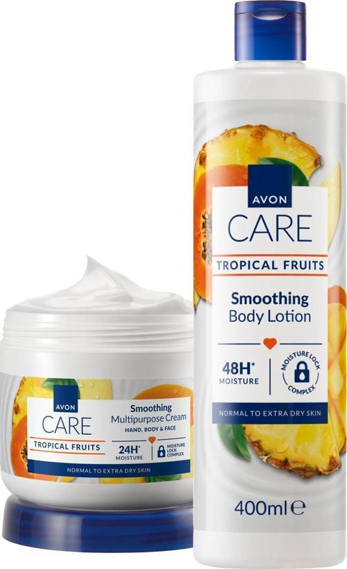Ananas, Mango ve Papaya Özlü Çok Amaçlı Krem ve Vücut Losyonu Paketi