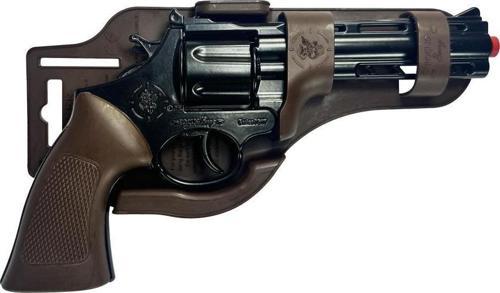 Metal Kapsül Mantar Mermili 25 Cm Revolver - Mantar Kapsüllü Sekiz Patlar Mantar Tabancası (MANTAR DAHİL DEĞİLDİR.)