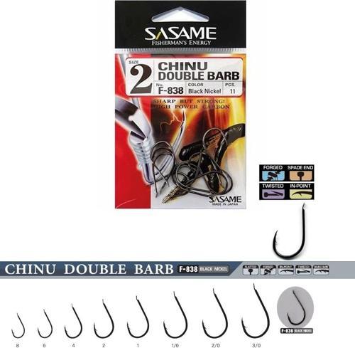 Chinu Double Barb F-838 Black Nickel İğne 2-0