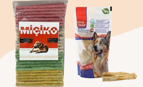 100Lü Renkli Munchy Köpek Ödülü + Kuzu Kelle Derisi 100 Gr