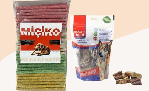 100Lü Renkli Munchy Köpek Ödülü + Kuzu Ciğer 100 Gr