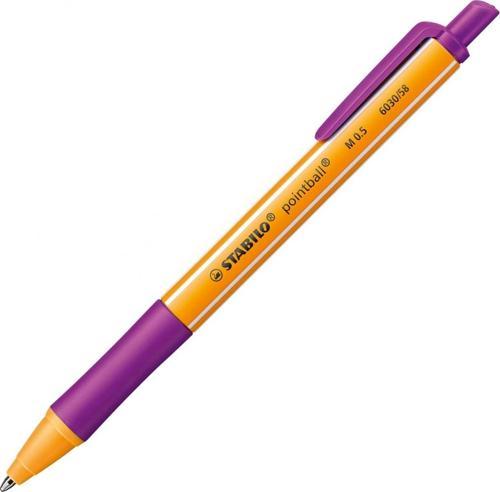 Ponitball 0.5mm Basmalı Tükenmez Kalem Mor 6030/58