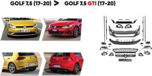 Vw Golf 7.5 - Golf 7.5 GTI Çeviren Ön Arka Body Kit Set 2017-2020