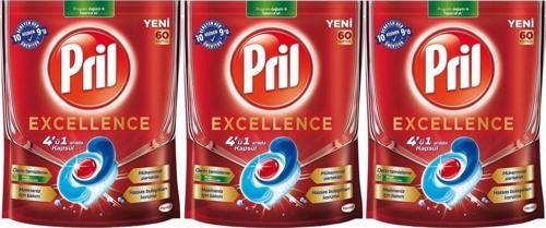 Excellence Bulaşık Makinesi Deterjanı 60 Kapsül x 3 Adet