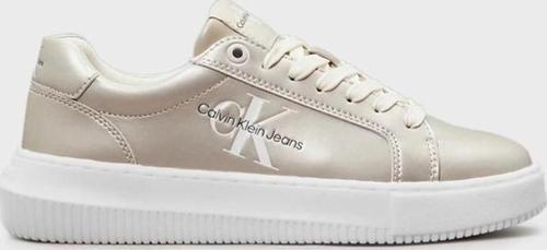 CK Jeans CHUNKY CUPSOLE LACEUP LTH ML MTL Kadın Krem Sneaker YW0YW01517-YBI