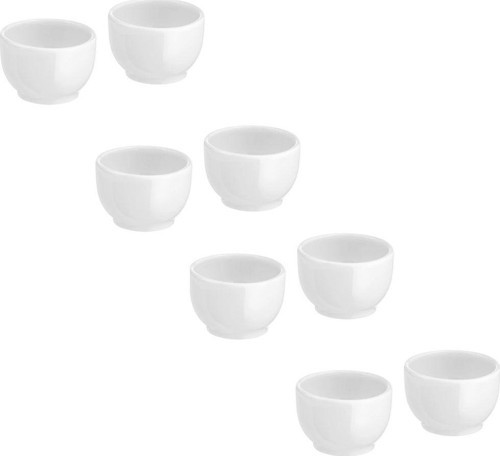 8'Li Set Kahvaltılık Yumurta Kabı Çap 5 Cm İkea 8 Adet Porselen Yumurtalık Beyaz Yükseklik 3 Cm