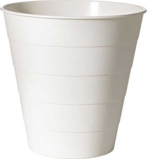 Çöp Kutusu Çöp Kovası Atık Kağıt Sepeti Yükseklik:28 Cm Çap: 28 Cm Polipropilen Plastik Beyaz