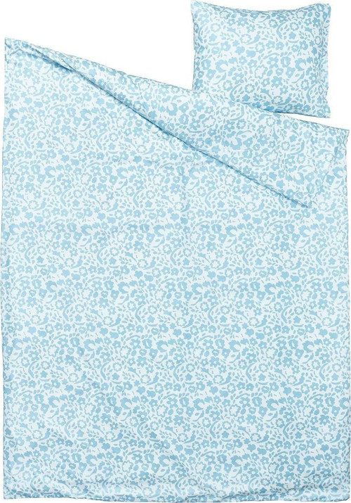 Cymbalblomma Beyaz-Mavi 150X200/50X60 Cm Tek Kişilik Nevresim Seti