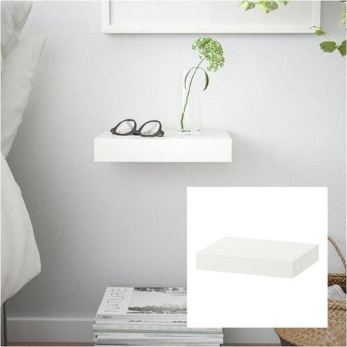 Gizli Bağlantılı Duvar Rafı Beyaz Lack 30X26 Cm