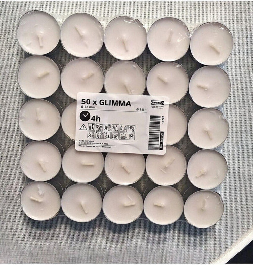 Tea Light Glımma Tealight Mum, 50'Li 31-100 Kokusuz Beyaz