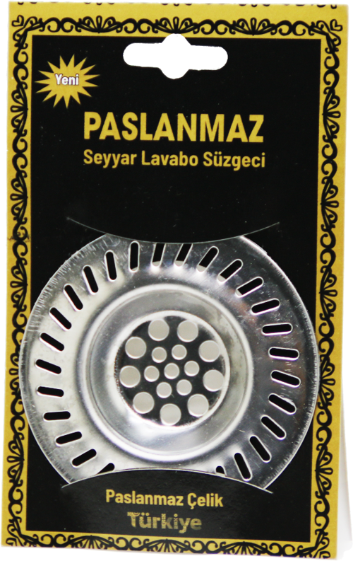 PASLANMAZ SEYYAR METAL LAVABO SÜZGEÇİ (5060)