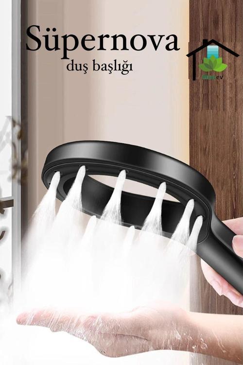 Siyah Süpernova Modern Duş Başlığı